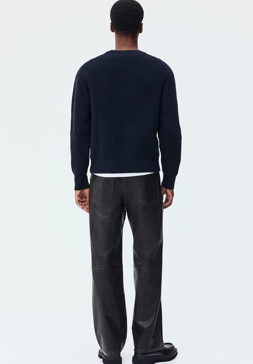 H&M - Relaxed fit knitted jumper - navy blue