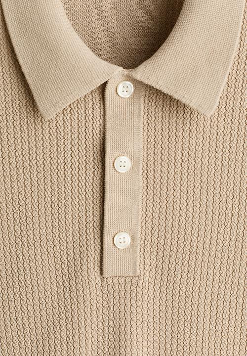 H&M - Regular fit polo shirt - beige