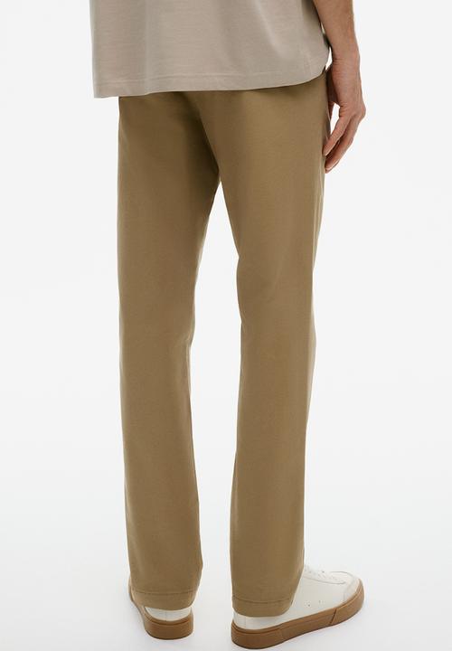 H&M - Slim fit cotton chinos - dark beige