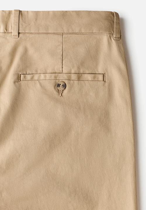 H&M - Slim fit cotton chinos - dark beige