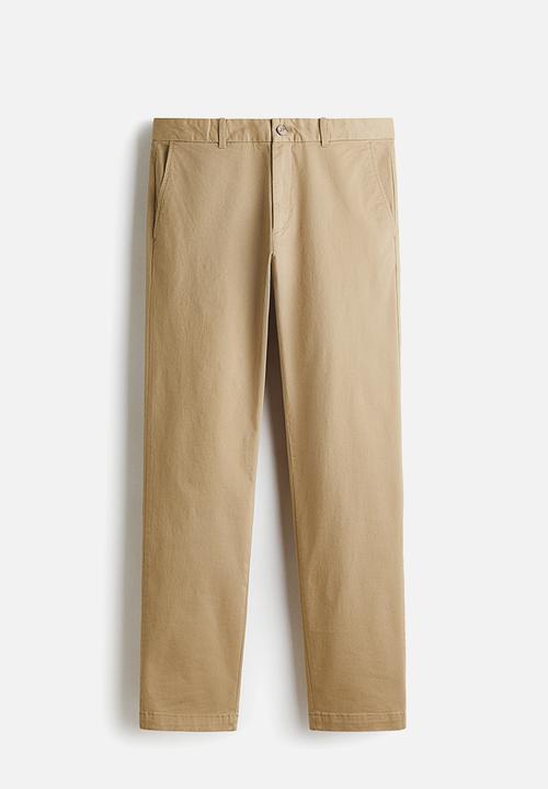 H&M - Slim fit cotton chinos - dark beige