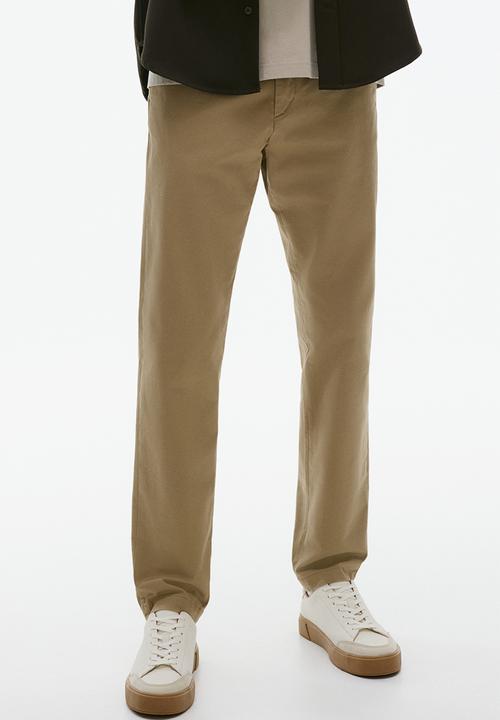 H&M - Slim fit cotton chinos - dark beige