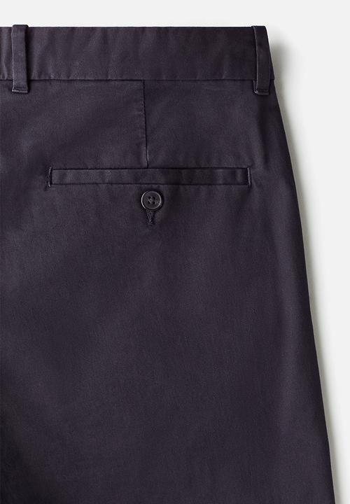 H&M - Slim fit cotton chinos - dark blue