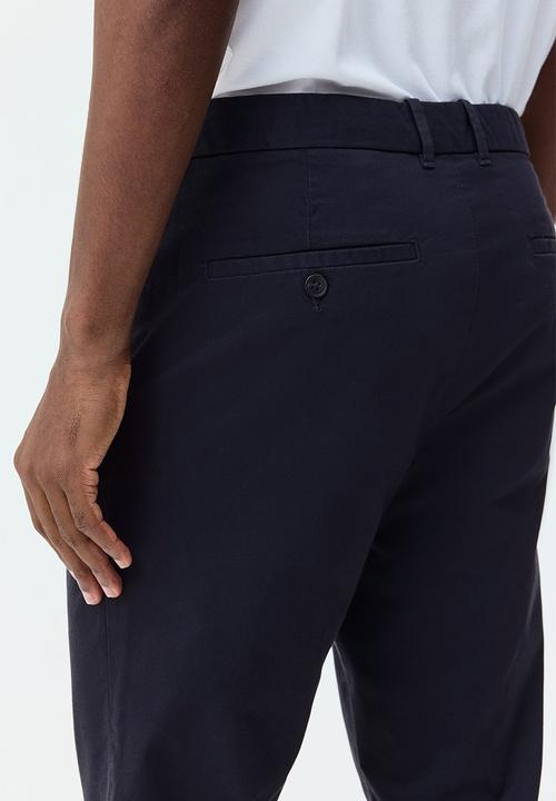 H&M - Slim fit cotton chinos - dark blue