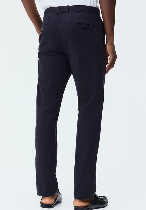 H&M - Slim fit cotton chinos - dark blue
