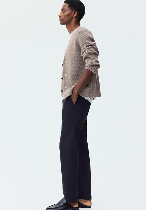 H&M - Slim fit cotton chinos - dark blue