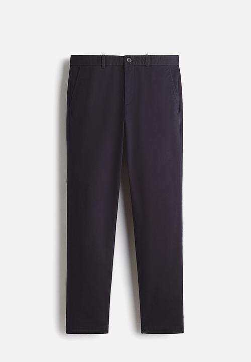 H&M - Slim fit cotton chinos - dark blue