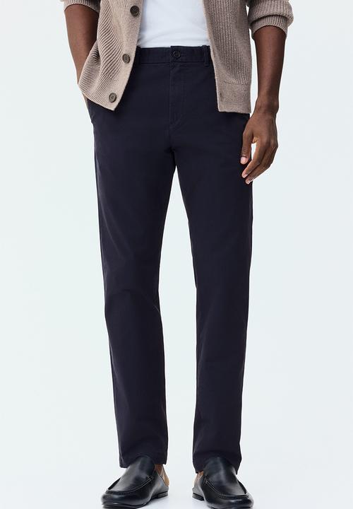 H&M - Slim fit cotton chinos - dark blue