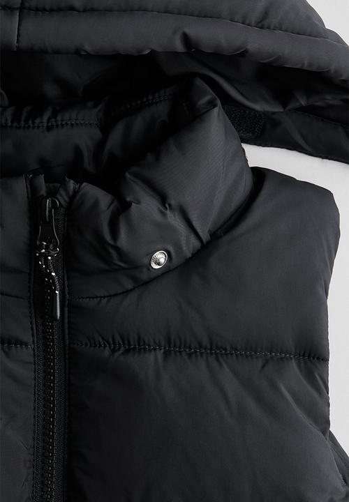 H&M - Hooded puffer gilet - black