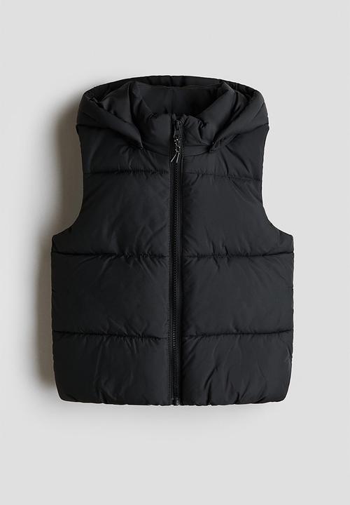 H&M - Hooded puffer gilet - black