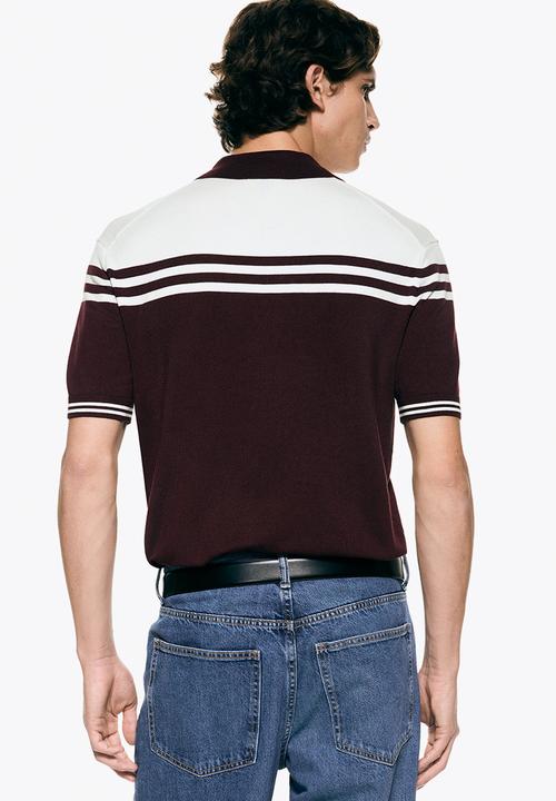 H&M - Regular fit polo shirt - burgundy
