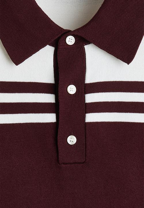 H&M - Regular fit polo shirt - burgundy