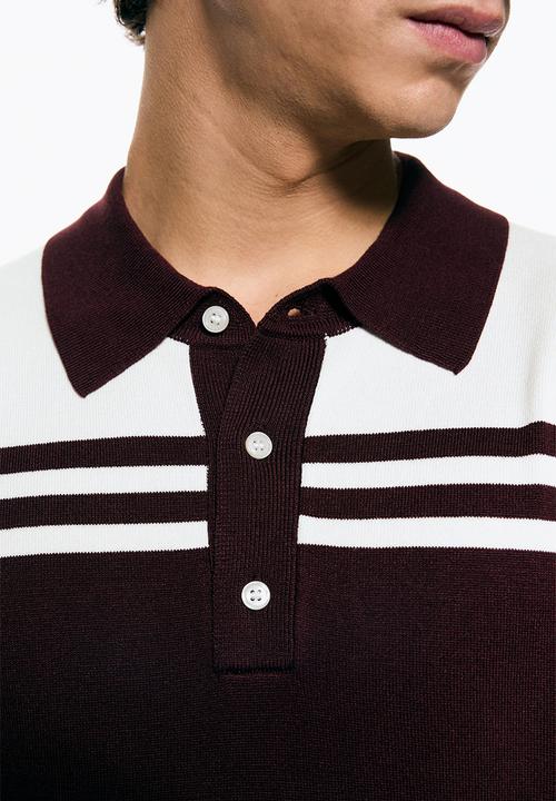 H&M - Regular fit polo shirt - burgundy