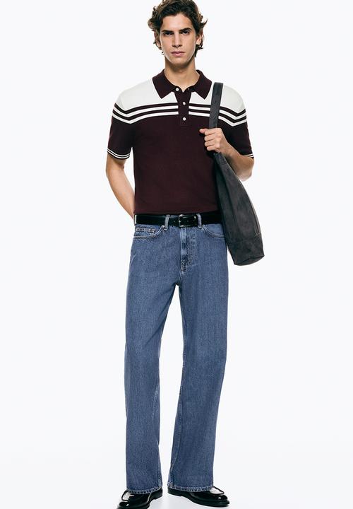 H&M - Regular fit polo shirt - burgundy