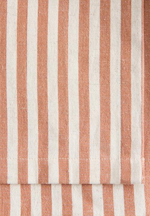 H&M - Linen-blend tablecloth - orange/striped