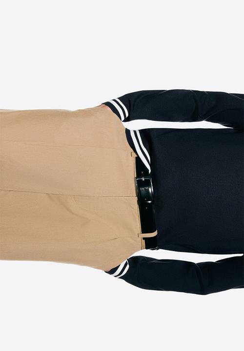 H&M - Relaxed fit long-sleeved polo shirt - dark blue/stripes