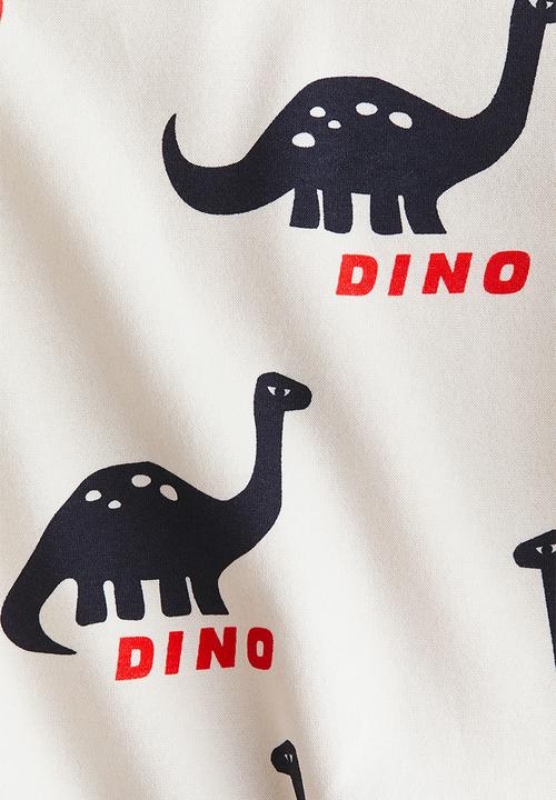 H&M - Printed sweatshirt - light beige/dinosaurs