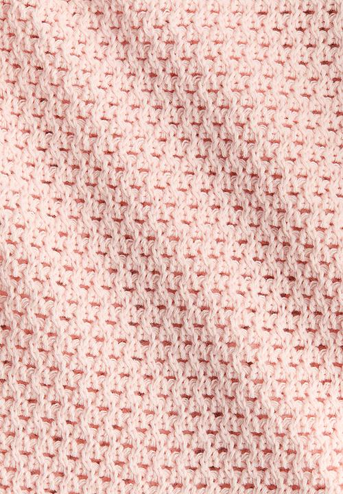 H&M - Hole-knit cotton jumper - light pink