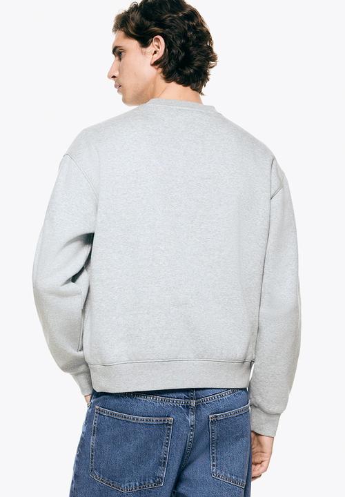 H&M - Loose fit printed sweatshirt - grey marl/new york city