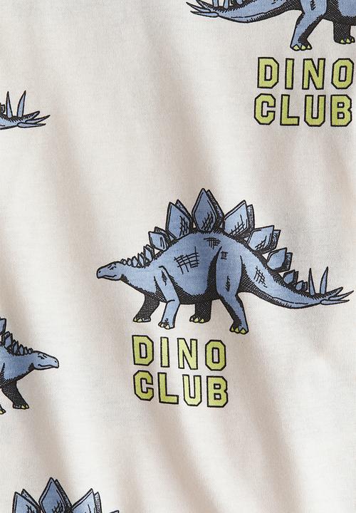 H&M - Printed cotton t-shirt - cream/dinosaurs
