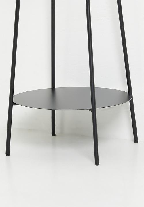 H&S - Tall iron side table - black