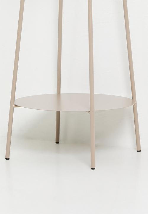 H&S - Tall iron side table - taupe