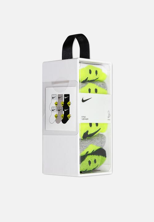 Nike - Nhn Infant 6Pk Nike Smiley Ank - White