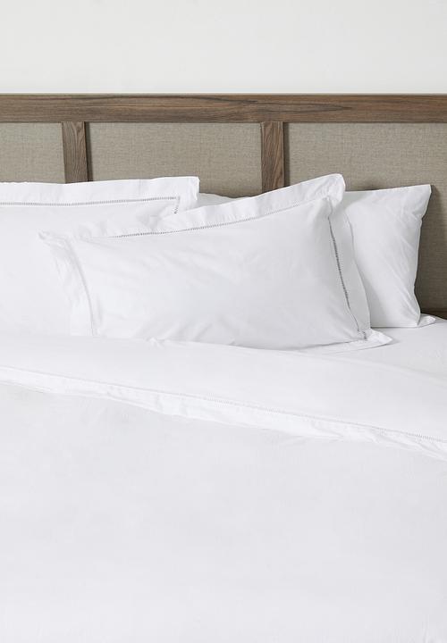 Sixth Floor - Cotton Blend Ladder Lace Duvet Cover -White