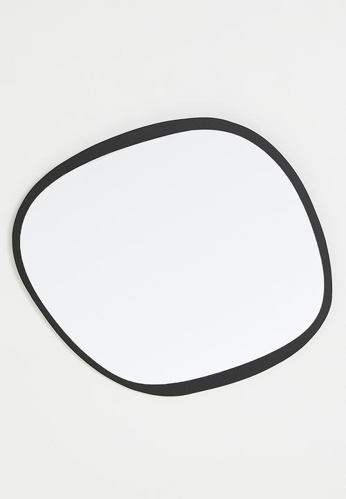Square organic shape mirror - Black