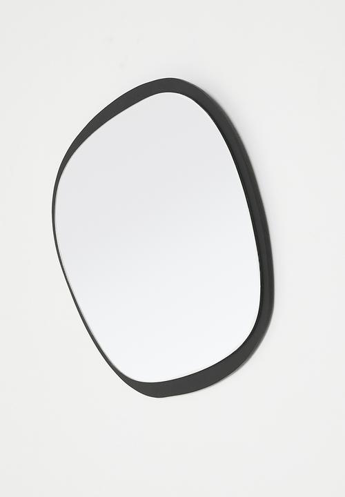 H&S - Square organic shape mirror - Black