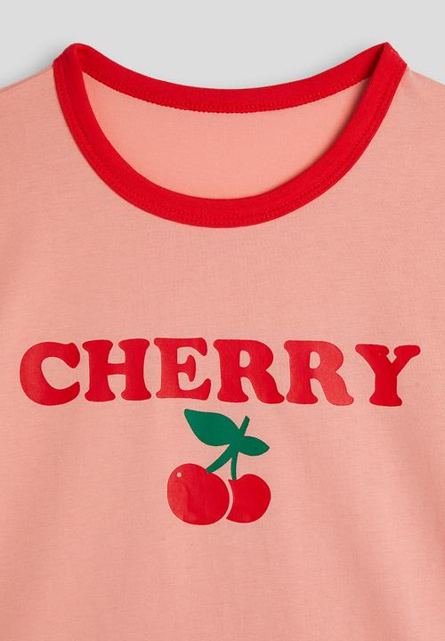 Pop Candy - Cherry slogan tee - pink/red