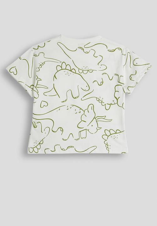 Pop Candy - Crew neck tee - white/dino aop