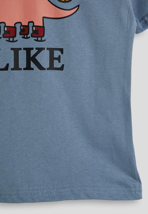 Pop Candy - Sporty broncho graphic tee - pewter blue