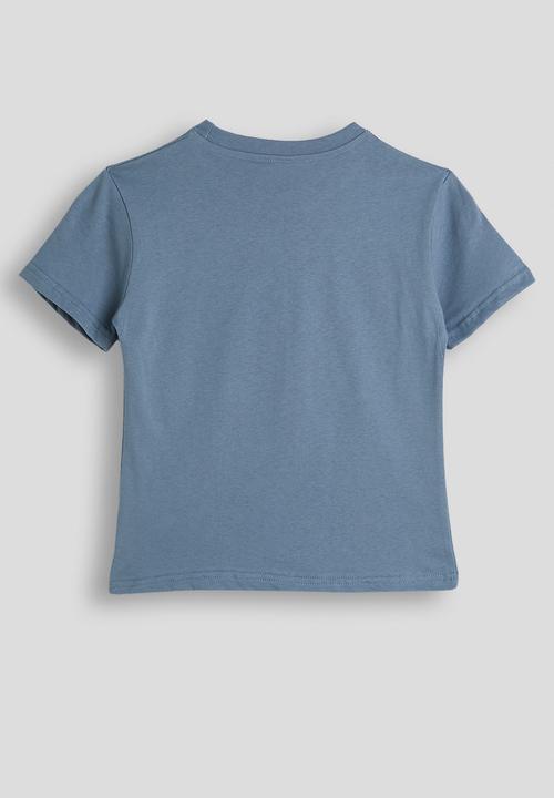 Pop Candy - Sporty broncho graphic tee - pewter blue