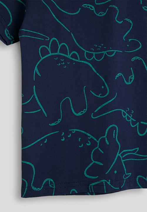 Pop Candy - Dino multi crew neck tee - navy