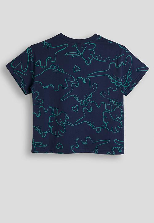 Pop Candy - Dino multi crew neck tee - navy
