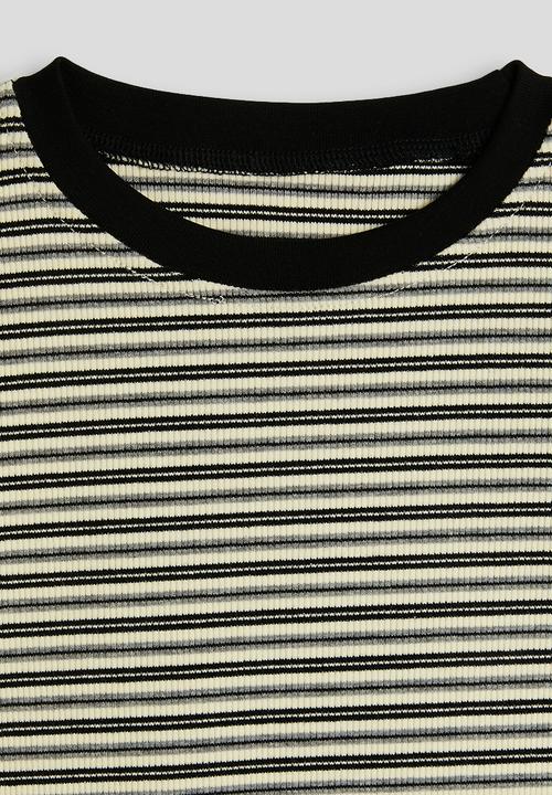 Pop Candy - Crew neck tee - black stripes