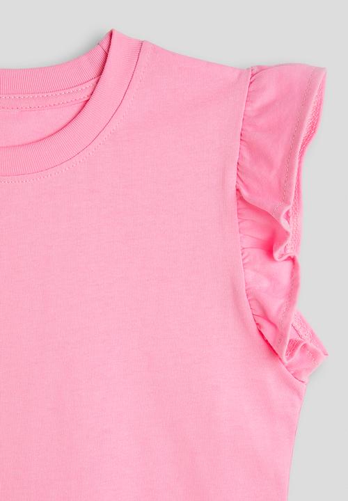Pop Candy - Frilled sleeve tee - pink