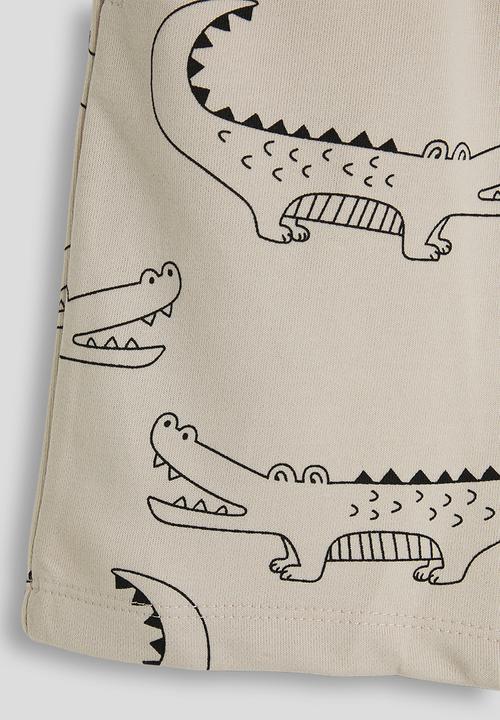 Pop Candy - Croc all-over-print shorts - off white
