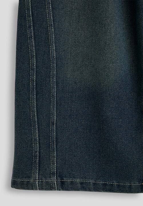 Pop Candy - Double side seam extra wide leg jeans - dark blue