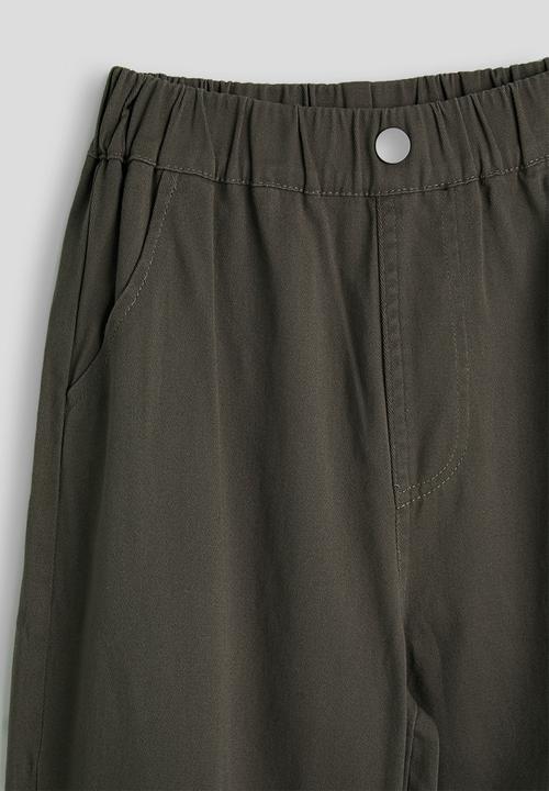 Pop Candy - Carrot leg trousers - muddy brown