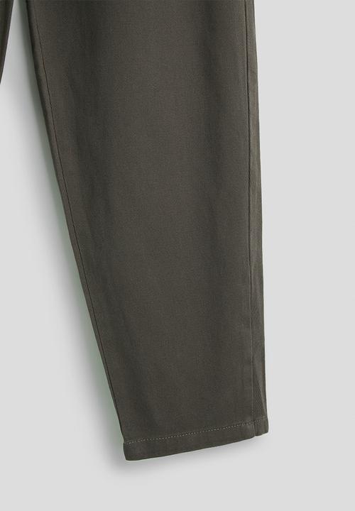 Pop Candy - Carrot leg trousers - muddy brown