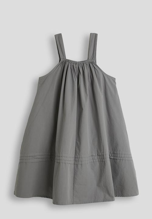 Pop Candy - Gathered square neckline dress - dark grey