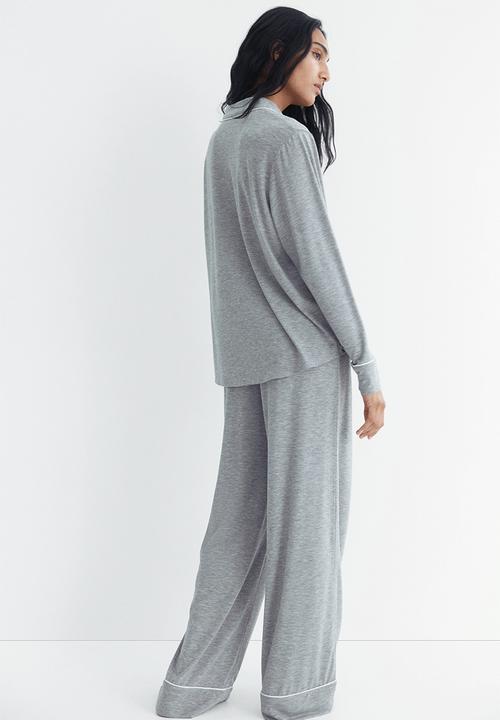 H&M - Viscose-blend pyjamas - light grey marl