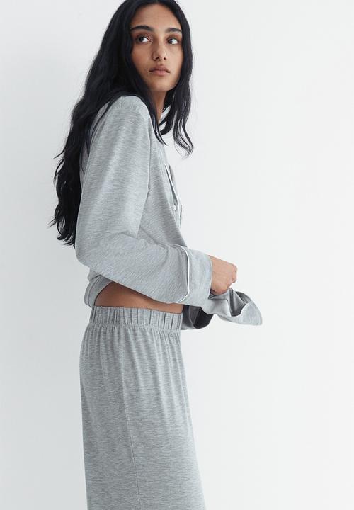 H&M - Viscose-blend pyjamas - light grey marl