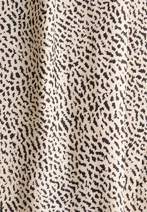 H&M - Midi skirt - light beige/patterned