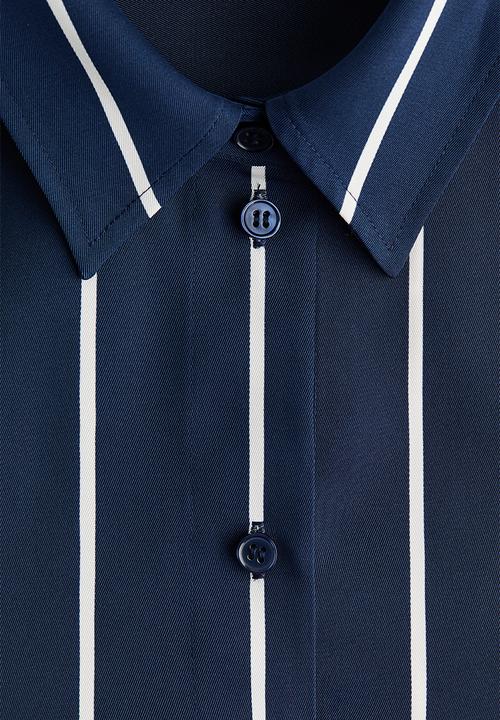 H&M - Shirt - navy blue/striped
