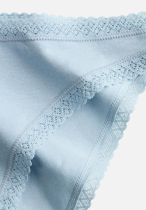 H&M - 5-pack cotton briefs - light grey marl/blue/white