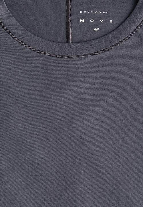 H&M - Sports top with drymove? - dark grey
