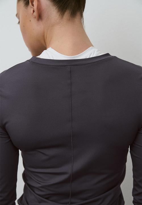 H&M - Sports top with drymove? - dark grey